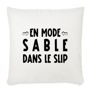 En mode sable dans le slip - Housse de coussin décorative 45 x 45 cm - blanc nature - Devant