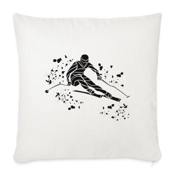 Alpine skiing Winter sports Nordic skiing - Sofa pillowcase 17,3'' x 17,3'' (45 x 45 cm) - natural white - Front