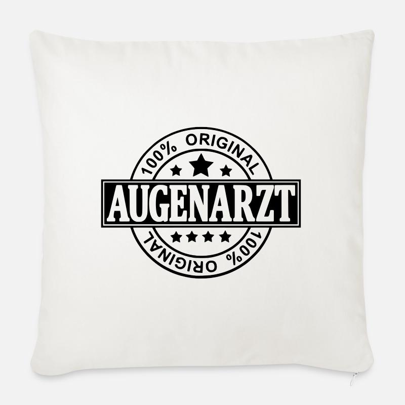Augenarzt - Sofakissenbezug 45 x 45 cm - Naturweiß 