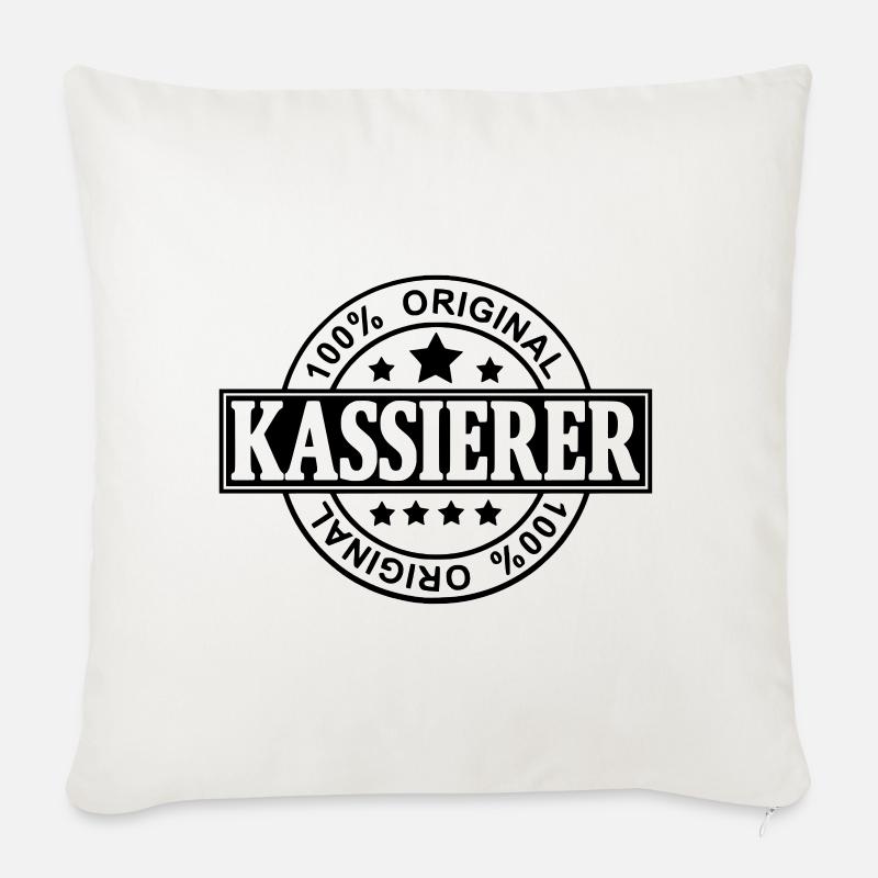 Kassierer - Sofakissenbezug 45 x 45 cm - Naturweiß