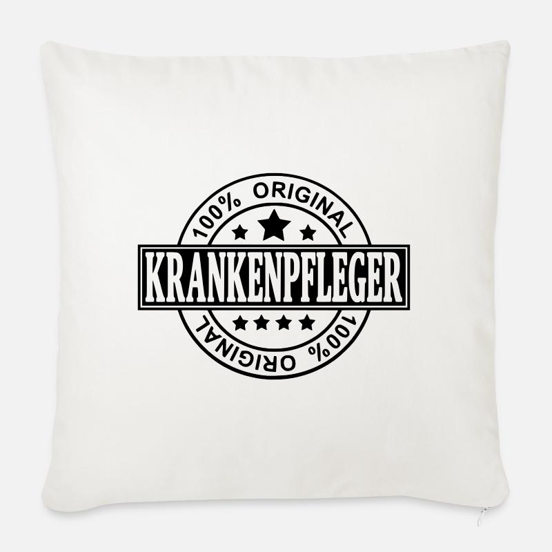Krankenpfleger - Sofakissenbezug 45 x 45 cm - Naturweiß 