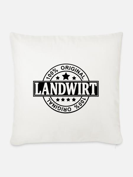 landwirt - Sofakissenbezug 45 x 45 cm - Naturweiß
