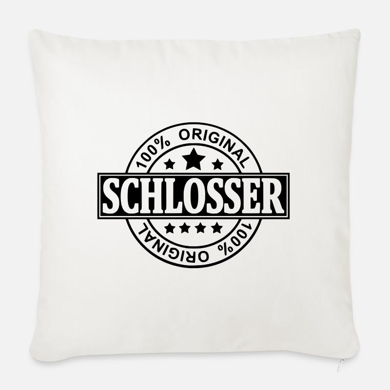 Schlosser - Sofakissenbezug 45 x 45 cm - Naturweiß 