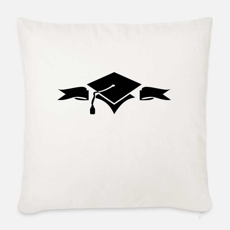 scholar hat / Gelehrtenhut (1c) - Sofakissenbezug 45 x 45 cm - Naturweiß 