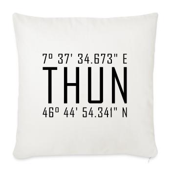 Thun Coordinates – Typography with Local Reference Besch - Sofa pillowcase 17,3'' x 17,3'' (45 x 45 cm) - natural white - Front