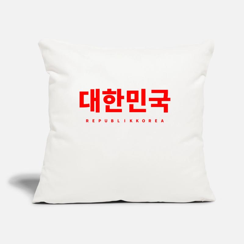 Corée Corée du Sud Coréen Housse de coussin décorative 45 x 45 cm
