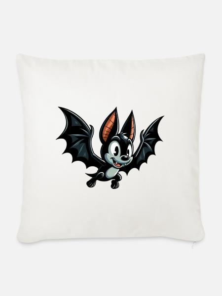 Fledermaus - Sofakissenbezug 45 x 45 cm - Naturweiß 