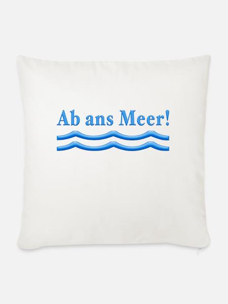 Ab ans meer - Sofakissenbezug 45 x 45 cm - Naturweiß