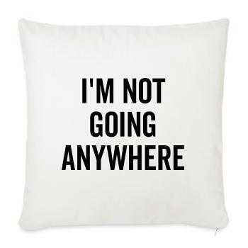 Je ne vais nulle part - Housse de coussin décorative 45 x 45 cm - blanc nature - Devant