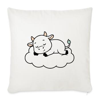 Sleeping Cow Cloud Dream Baby - Sofa pillowcase 17,3'' x 17,3'' (45 x 45 cm) - natural white - Front