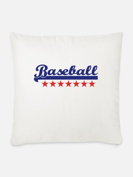 baseball - Sofakissenbezug 45 x 45 cm - Naturweiß