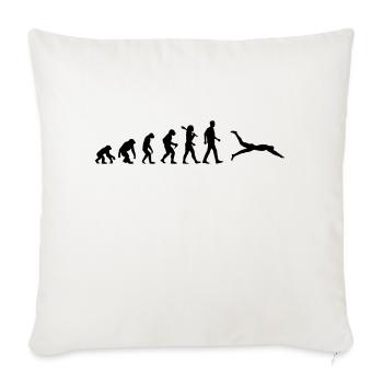 Schwimmer Evolution - Sofakissenbezug 45 x 45 cm - Naturweiß  - Vorne