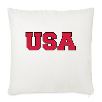 usa - Housse de coussin décorative 45 x 45 cm - blanc nature - Devant