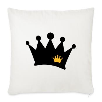 crown symbol - Sofa pillowcase 17,3'' x 17,3'' (45 x 45 cm) - natural white - Front