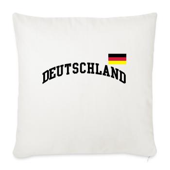 Drapeau de l’Allemagne - football football - Housse de coussin décorative 45 x 45 cm - blanc nature - Devant