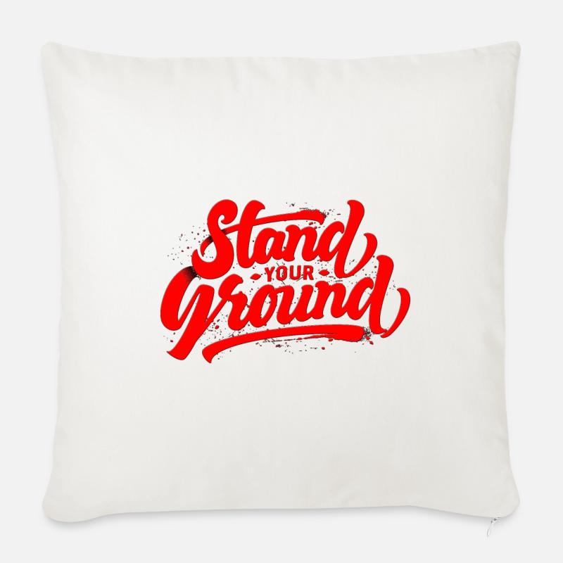 stand your ground - Sofakissenbezug 45 x 45 cm - Naturweiß