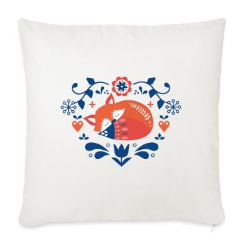 Nordic fox - Sofa pillowcase 17,3'' x 17,3'' (45 x 45 cm) - natural white - Front