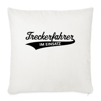 Treckerfahrer Im Einsatz (Trecker / Traktor / V1) - Sofakissenbezug 45 x 45 cm - Naturweiß  - Vorne