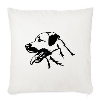 Tête de kangal - Housse de coussin décorative 45 x 45 cm - blanc nature - Devant