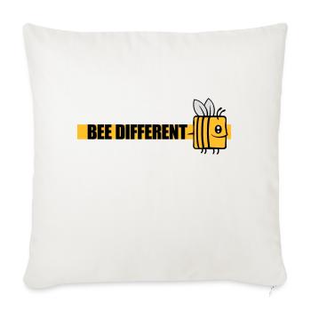 bee different saying quote - Sofa pillowcase 17,3'' x 17,3'' (45 x 45 cm) - natural white - Front