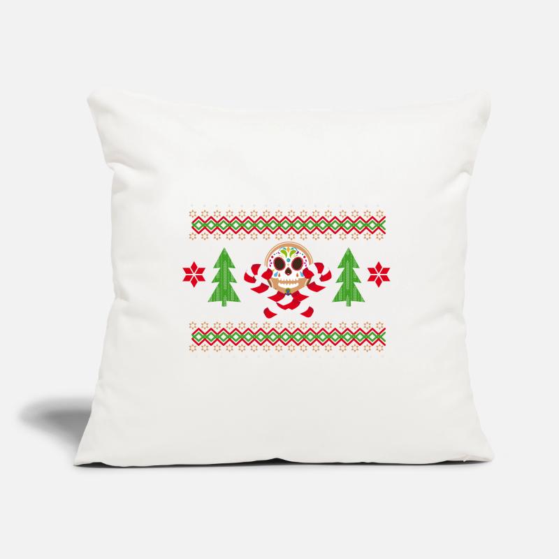 Gingerbread Man Sugar Skull Pattern for Christmas Sofa pillowcase 17,3'' x 17,3'' (45 x 45 cm)
