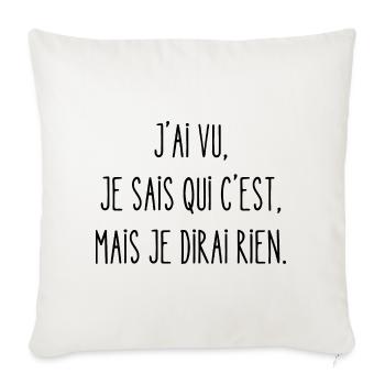 je sais qui c'est - Housse de coussin décorative 45 x 45 cm - blanc nature - Devant