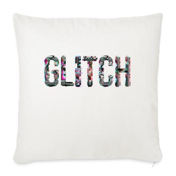 Glitch Computer PC Electronics Gaming Media Art - Sofa pillowcase 17,3'' x 17,3'' (45 x 45 cm) - natural white - Front