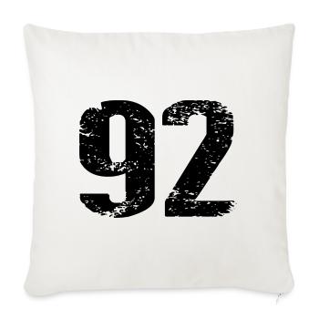92 Number Jersey - Sofa pillowcase 17,3'' x 17,3'' (45 x 45 cm) - natural white - Front