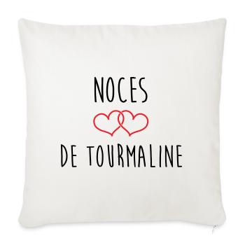 Tourmaline Wedding 52 years of marriage - Sofa pillowcase 17,3'' x 17,3'' (45 x 45 cm) - natural white - Front