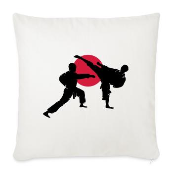 two karate fighter - Sofa pillowcase 17,3'' x 17,3'' (45 x 45 cm) - natural white - Front