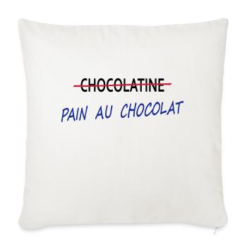 Pain au chocolat - Housse de coussin décorative 45 x 45 cm - blanc nature - Devant