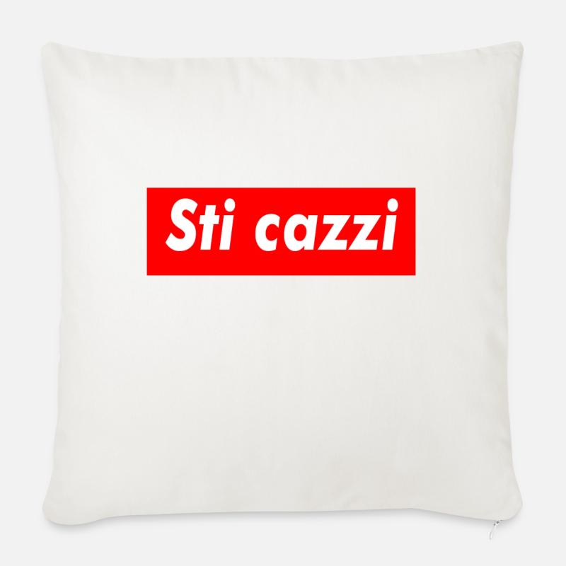 sti cazzi - Sofakissenbezug 45 x 45 cm - Naturweiß 