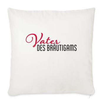 Père du marié - Housse de coussin décorative 45 x 45 cm - blanc nature - Devant