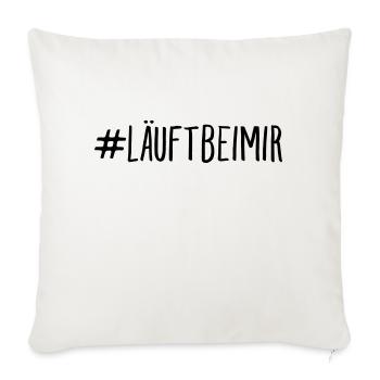 #läuftbeimir - Sofakissenbezug 45 x 45 cm - Naturweiß  - Vorne