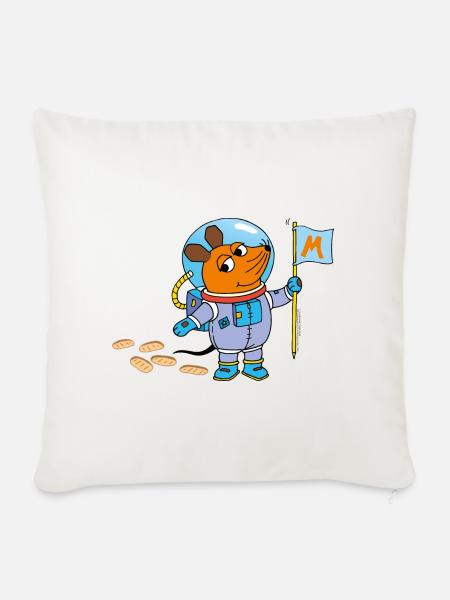 Maustronaut - Sofakissenbezug 45 x 45 cm - Naturweiß