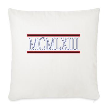 Je suis venu, j’ai vu et gagné né au MCMLXIII 1963 - Housse de coussin décorative 45 x 45 cm - blanc nature - Devant