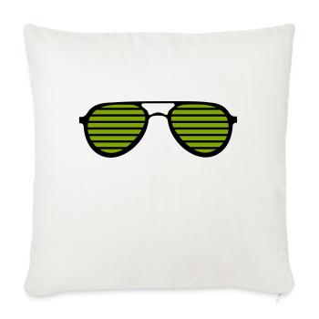 sunglasses - Sofa pillowcase 17,3'' x 17,3'' (45 x 45 cm) - natural white - Front