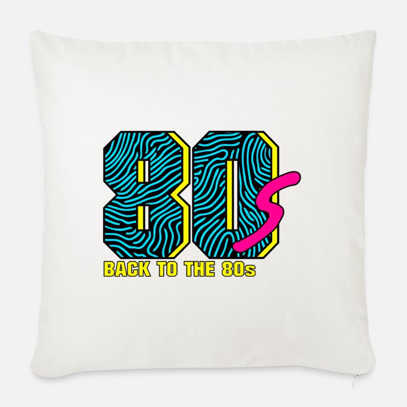 Back to the 80s - Sofakissenbezug 45 x 45 cm - Naturweiß 