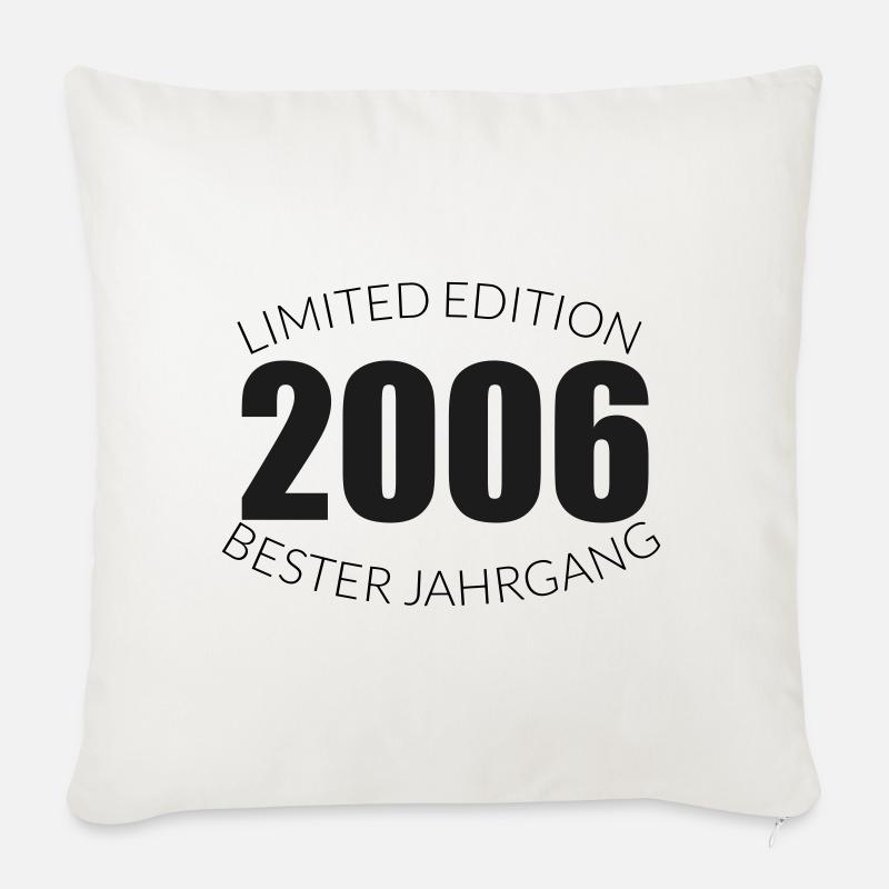 20. Geburtstag - 2006 - Limited Edition - Bester - Sofakissenbezug 45 x 45 cm - Naturweiß 