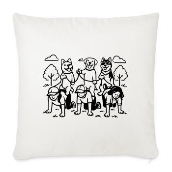 Dog Dog Edition dog rules - Sofa pillowcase 17,3'' x 17,3'' (45 x 45 cm) - natural white - Front
