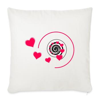 Love - Sofakissenbezug 45 x 45 cm - Naturweiß  - Vorne