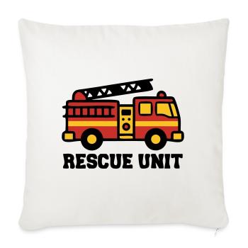 Feuerwehrauto Logo - Sofakissenbezug 45 x 45 cm - Naturweiß  - Vorne