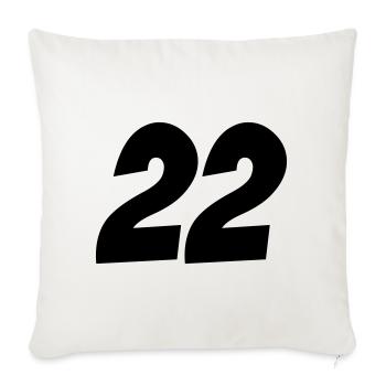 22- - Sofakissenbezug 45 x 45 cm - Naturweiß  - Vorne