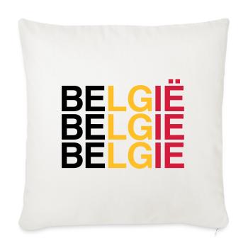 BELGIE Belgian Flag - Belgium - Belgium 2024 - Sofa pillowcase 17,3'' x 17,3'' (45 x 45 cm) - natural white - Front