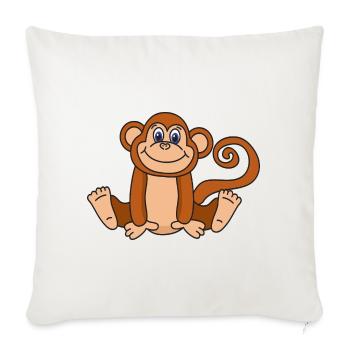 Singe cool mignon drôle - Housse de coussin décorative 45 x 45 cm - blanc nature - Devant