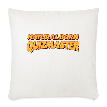 Natural born quizmaster 3col - Sofa pillowcase 17,3'' x 17,3'' (45 x 45 cm) - natural white - Front