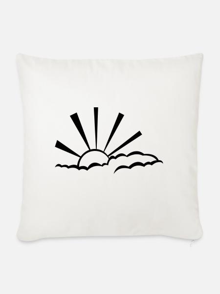 Sonnenschein - Sofakissenbezug 45 x 45 cm - Naturweiß