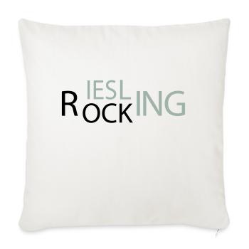 Rocking Riesling - Sofakissenbezug 45 x 45 cm - Naturweiß  - Vorne