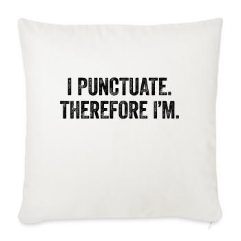 Sarcasm for grammar fans - Sofa pillowcase 17,3'' x 17,3'' (45 x 45 cm) - natural white - Front