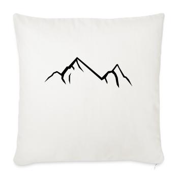 mountains - Sofa pillowcase 17,3'' x 17,3'' (45 x 45 cm) - natural white - Front